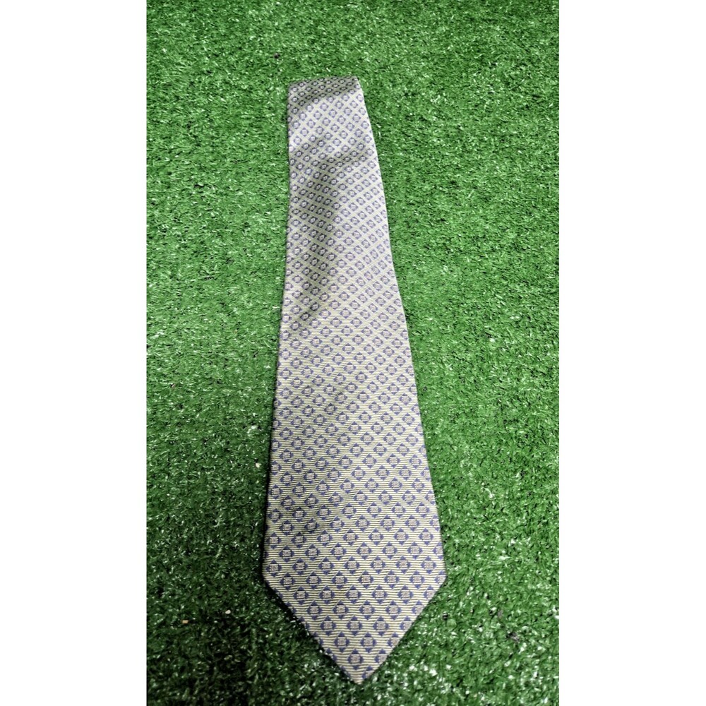 Brooks Brothers Silk Jacquard Tie – Green / Blue – Made in USA